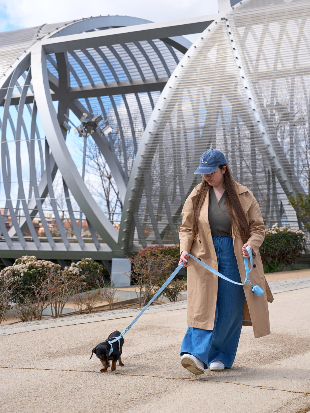 LEASH FOR DOGS SOFT BLUE