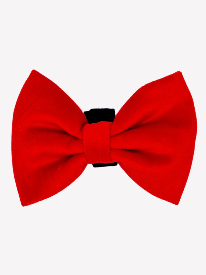 VELVET RED BOW TIE FOR DOGS